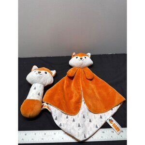 Bass Pro Shops Baby May 2023 Fox Lovey & Rattle Set Soft Plush Woodland Design